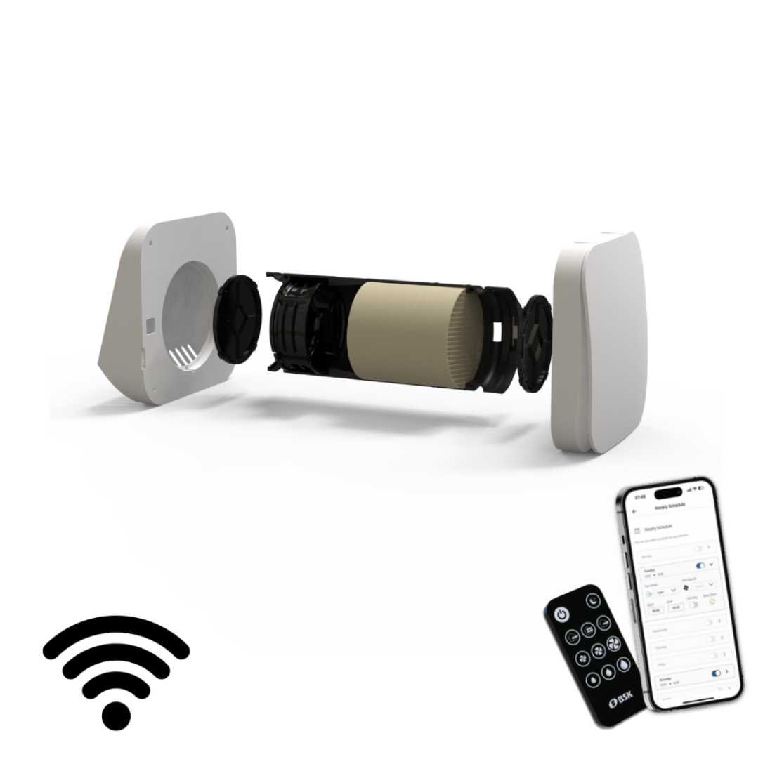 Sieninis mini rekuperatorius BSK Zephyr Mini